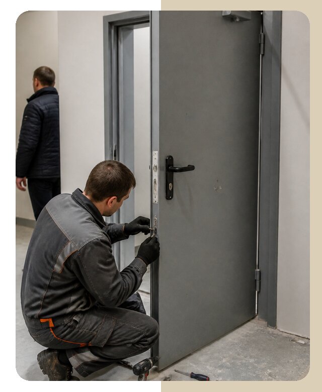 Ремонт противопожарной двери в Холмске по цене 6676 р. | ДвериЛегко-Хлм